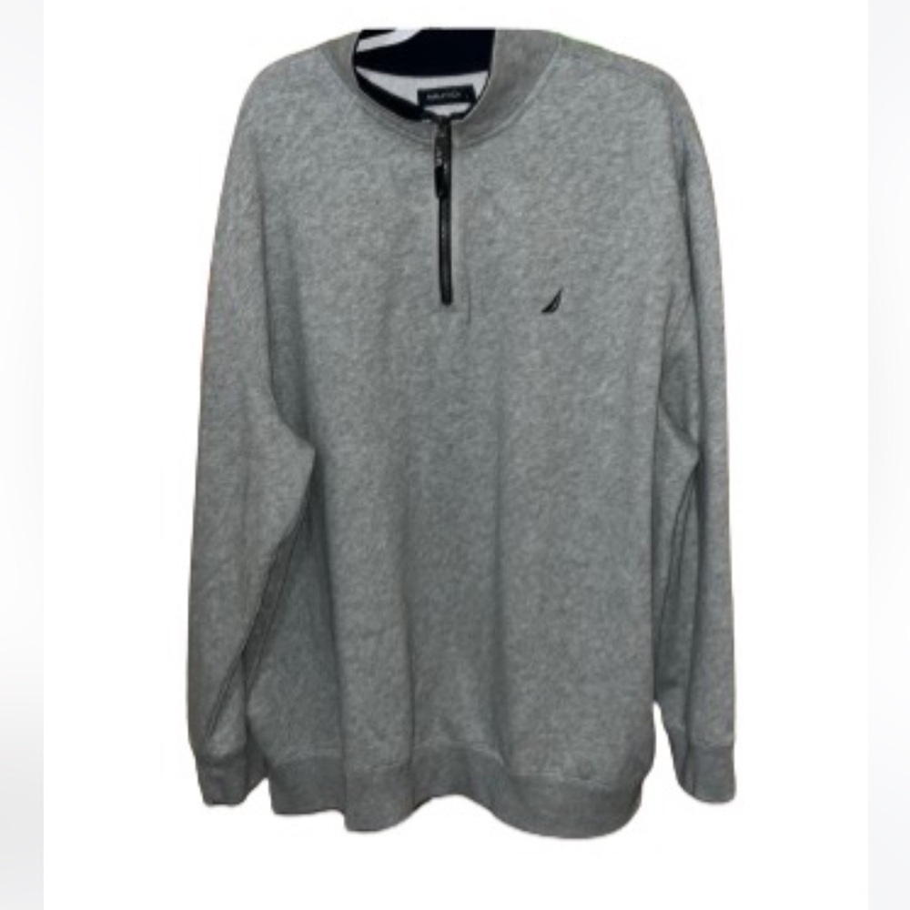 Nautica Quarter Zip Pullover Neutral Sweater Size XXXL Big Men’s Casual